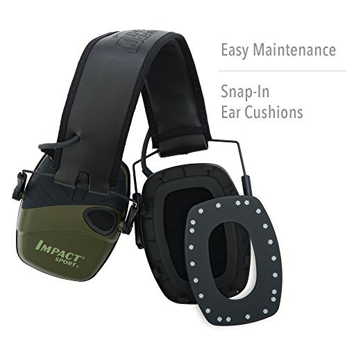 Căști de protecție auditivă Howard Leight Impact Sport pliate, cu cablu audio